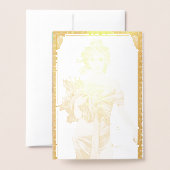  50e verjaardagsfeest, Gold Spring Goddess Folie Kaarten (Met envelop)