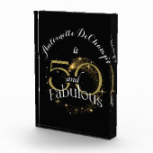 50e Verjaardagsfeest Goud Zwart 50 en Fabulous Fotoblokken (Rechts)