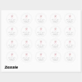 50e verjaardagsfeest lint aangepaste bedankbrief f ronde sticker (Vel)