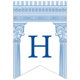 50e verjaardagsfeest met Griekse tempel in een op  Vlaggetjes