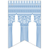 50e verjaardagsfeest met Griekse tempel in een op  Vlaggetjes (Eerste vlag)