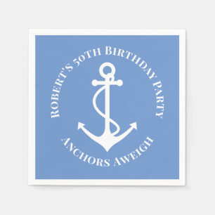 50e verjaardagsfeest nautisch anker servet