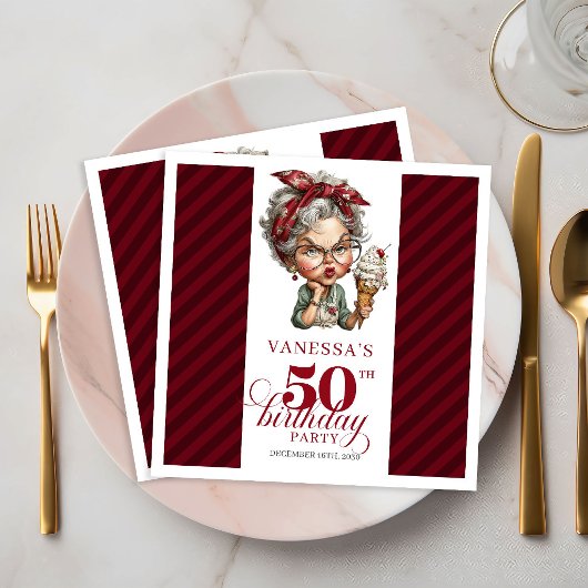 50e Verjaardagsfeest Servetten Grappig Eigenzinnig