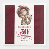 50e Verjaardagsfeest Servetten Grappig Eigenzinnig (Voorkant)