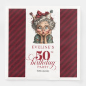 50e Verjaardagsfeest Servetten Grappige Oma Tafel (Voorkant)