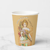 50e Verjaardagsfeest, Spring Goddess,  Kunst Papieren Bekers (Achterkant)