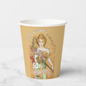 50e Verjaardagsfeest, Spring Goddess,  Kunst Papieren Bekers (Voorkant)
