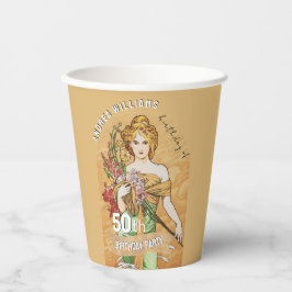 50e Verjaardagsfeest, Spring Goddess,  Kunst Papieren Bekers