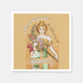 50e Verjaardagsfeest, Spring Goddess,  Kunst Servet