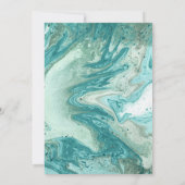 50e Verjaardagsfeest Stilettos Turquoise Font Kaart (Achterkant)