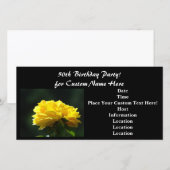 50e Verjaardagsfeest! Uitnodigingen Zwarte Gele Ro (Voorkant / Achterkant)