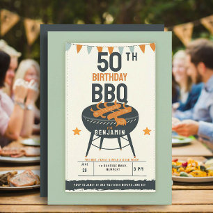 50e Verjaardagsfeest voor Heren Achtertuin BBQ Rus Kaart