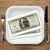 50e verjaardagsfeestje 50 dollar Bill Servet