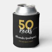 50e verjaardagsfeestje 50 Rocks gepersonaliseerd Blikjeskoeler (Blikje Voorkant)