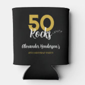 50e verjaardagsfeestje 50 Rocks gepersonaliseerd Blikjeskoeler (Achterkant)