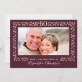 50e verjaardagsfeestje | Aangepaste foto Kaart (Voorkant)