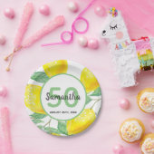 50e verjaardagsfeestje citroenen naam papieren bordje (Feest)