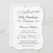 50e Verjaardagsfeestje Eet Drink en wees Fabulousl Kaart (Achterkant)