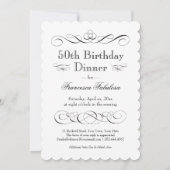 50e Verjaardagsfeestje Eet Drink en wees Fabulousl Kaart (Achterkant)