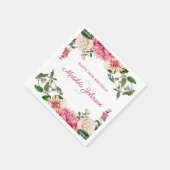 50e verjaardagsfeestje Elegante Bloemen Custom Servet (Hoek)