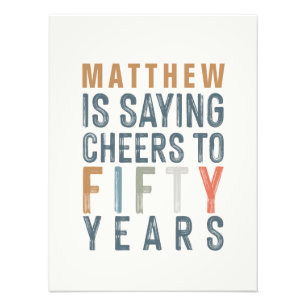 50e verjaardagsfeestje foto afdruk