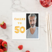 50e verjaardagsfeestje foto wit goud servet (Insitu)