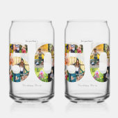 50e verjaardagsfeestje fotocollage blikvorm glas (Voorkant)