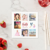 50e verjaardagsfeestje fotocollage servet (Insitu)