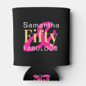 50e verjaardagsfeestje gepersonaliseerd vijftig fa blikjeskoeler (Achterkant)