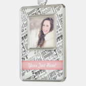 50e verjaardagsfeestje gepersonaliseerde geschenke verzilverd omlijst ornament (Links)