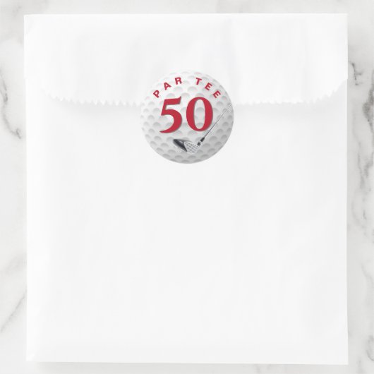 50e verjaardagsfeestje golfbal ronde sticker (Tas)