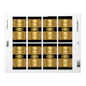 50e verjaardagsfeestje Goud Zwart  label 2 (Full Sheet)