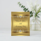 50e verjaardagsfeestje Gouden Diamanten Juwelen Kaart (Staand voorkant)