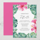 50e verjaardagsfeestje Hawaiian Luau Thema Kaart (Voorkant / Achterkant)