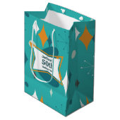 50e verjaardagsfeestje Retro Mid Century Any Age Medium Cadeauzakje (Voorkant Gekanteld)