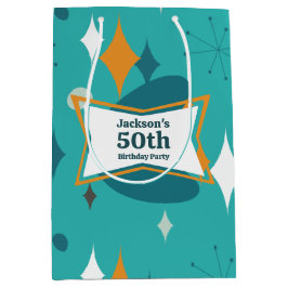 50e verjaardagsfeestje Retro Mid Century Any Age Medium Cadeauzakje