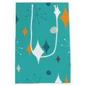 50e verjaardagsfeestje Retro Mid Century Any Age Medium Cadeauzakje (Achterkant)