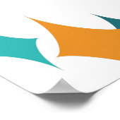 50e verjaardagsfeestje Retro Mid Century Any Age Poster (Hoek)