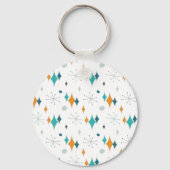 50e verjaardagsfeestje Retro Mid Century Any Age Sleutelhanger (Achterkant)