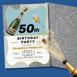 50e verjaardagsfeestje  stijl kaart