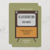 50e Verjaardagsfeestje Uitnodiging  TV (Voorkant / Achterkant)