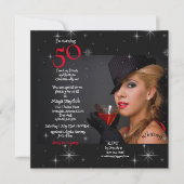 50e verjaardagsfeestje voor jong meisje cocktail u kaart (Voorkant)