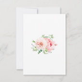 50e Verjaardagsfeestje Vrouwelijk Roze Rozen Bloem Kaart (Achterkant)