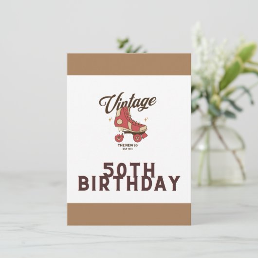 50e verjaardagskaart (Staand voorkant)