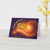 50e verjaardagskaart kaart (Gele Bloem)