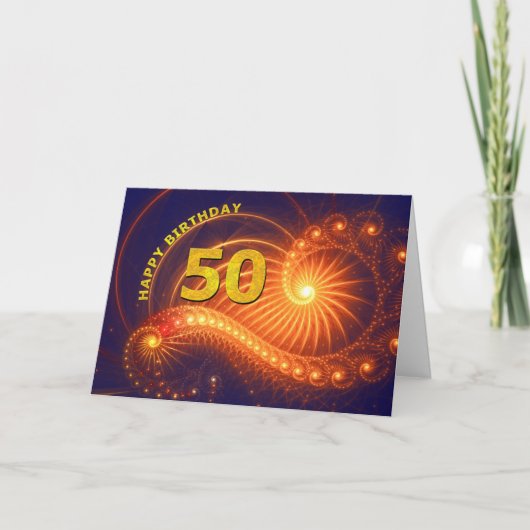 50e verjaardagskaart kaart (Voorkant)