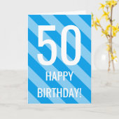 50e verjaardagskaart voor 50-jarig man of vrouw kaart (Gele Bloem)