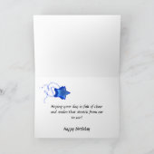 50e verjaardagskaart voor Bright sterren Kaart (Binnen)