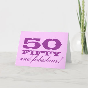 50e verjaardagskaart voor vrouwen 50 en fantasti kaart