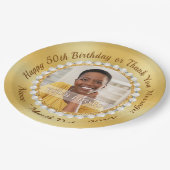 50e verjaardagspapier Borden, gepersonaliseerd 50e Papieren Bordje (Gekanteld)